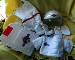 1986 YOUNG ASTRONAUTS CABBAGE PATCH DOLL COMPLETE UNIFORM OUTFIT NO DOLL